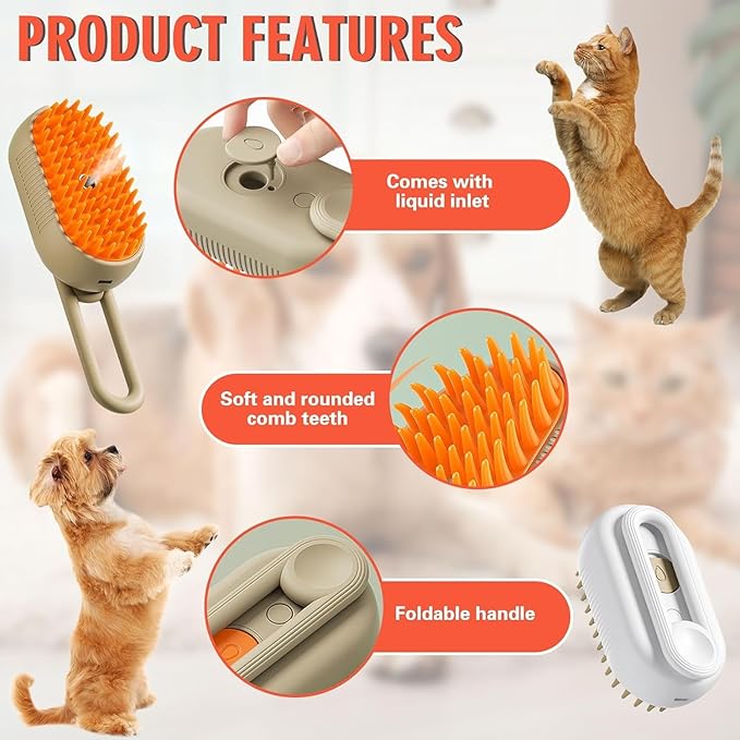 3-in-1 Pet Grooming Brush